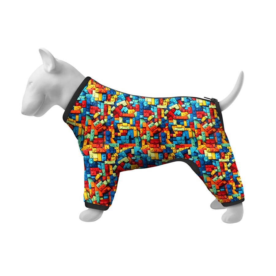 Вітровка для собак WAUDOG Clothes, малюнок "Блоки", L55, В 77-79 см, С 50-55 см