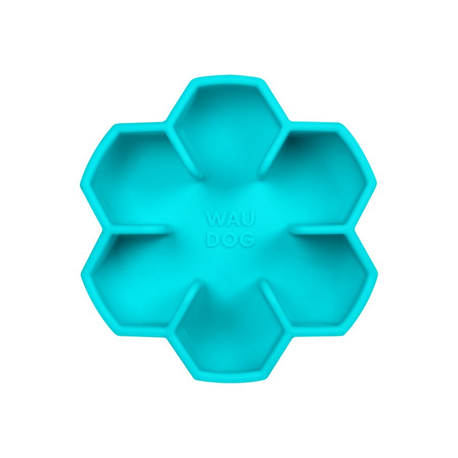 Миска для повільного харчування WAUDOG Silicone, 450 мл, блакитний — фото 3
