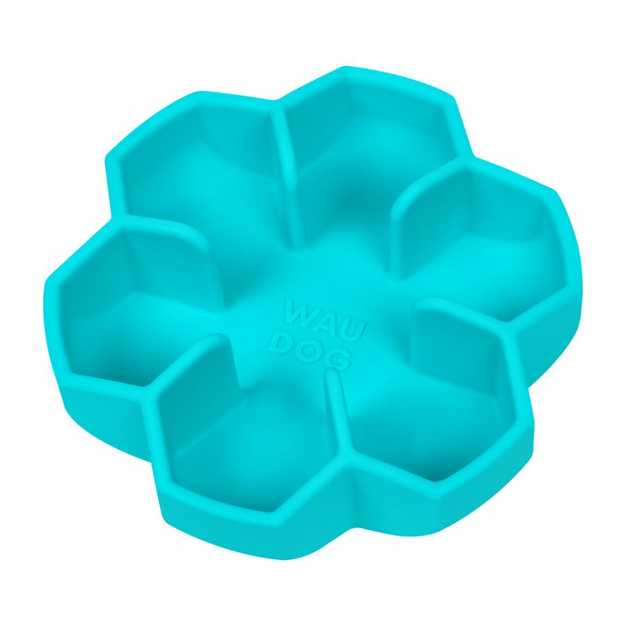 Миска для повільного харчування WAUDOG Silicone, 750 мл, блакитний — фото 5