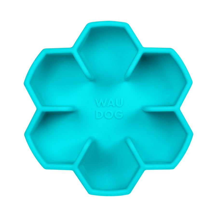 Миска для повільного харчування WAUDOG Silicone, 750 мл, блакитний — фото 3