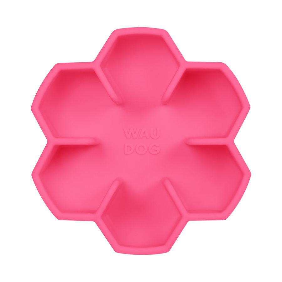 Миска для повільного харчування WAUDOG Silicone, 750 мл, рожевий — фото 3