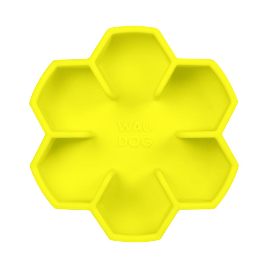 Миска для повільного харчування WAUDOG Silicone, 750 мл, жовтий — фото 3