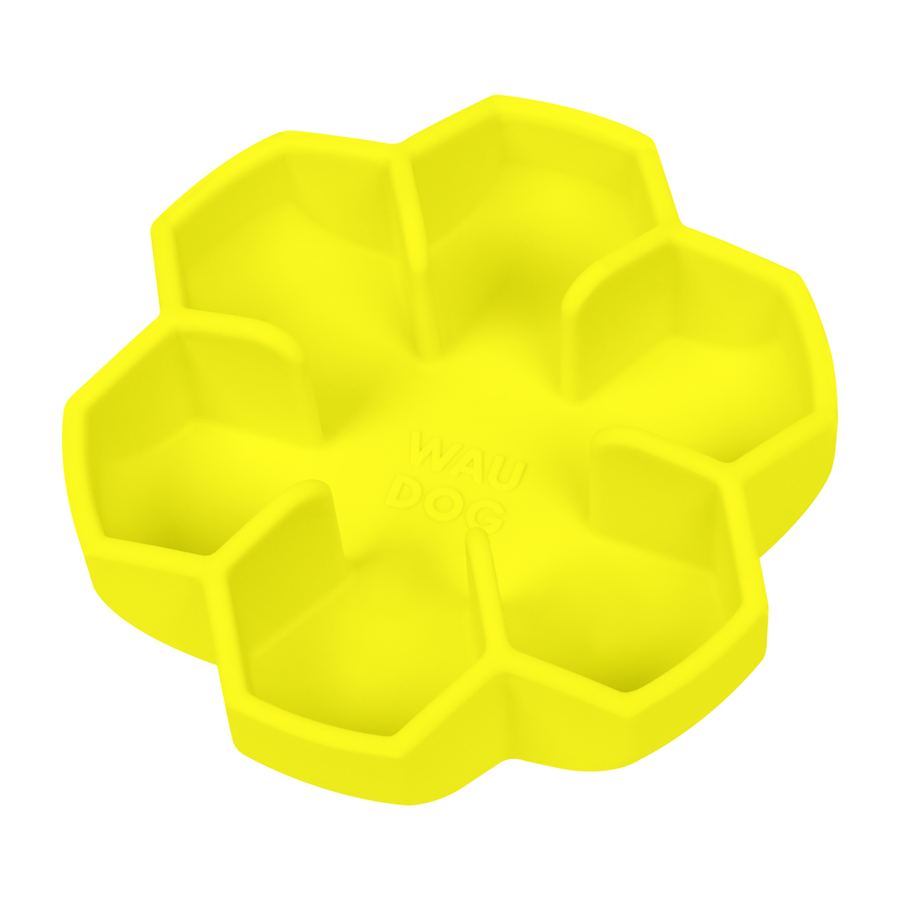 Миска для повільного харчування WAUDOG Silicone, 750 мл, жовтий — фото 5