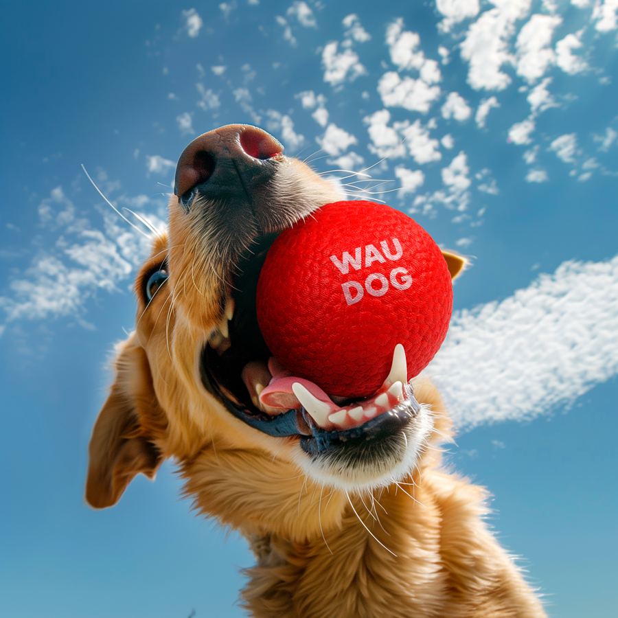 Іграшка для собак WAUDOG Fun Red Ball, спінений термопластичний поліуретан, 70 мм — фото 5