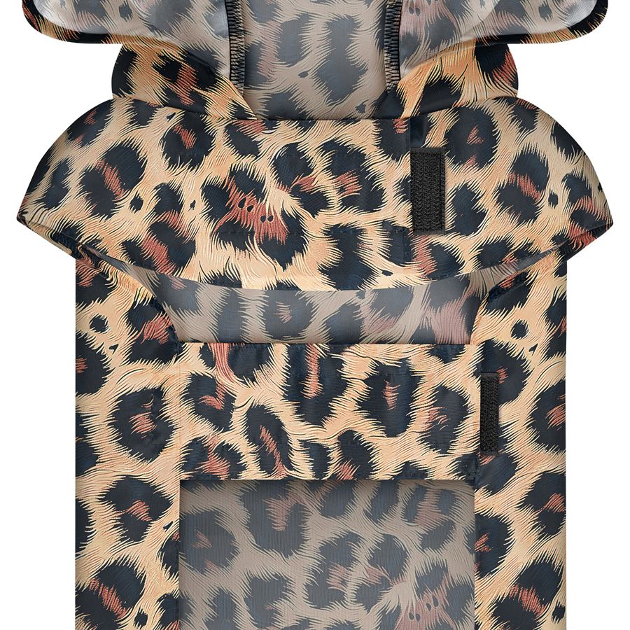 Дощовик-накидка з капюшоном для собак WAUDOG Clothes, малюнок "Леопард",L, А 48-52 см, B 60-70 см, С 42-52 см — фото 4