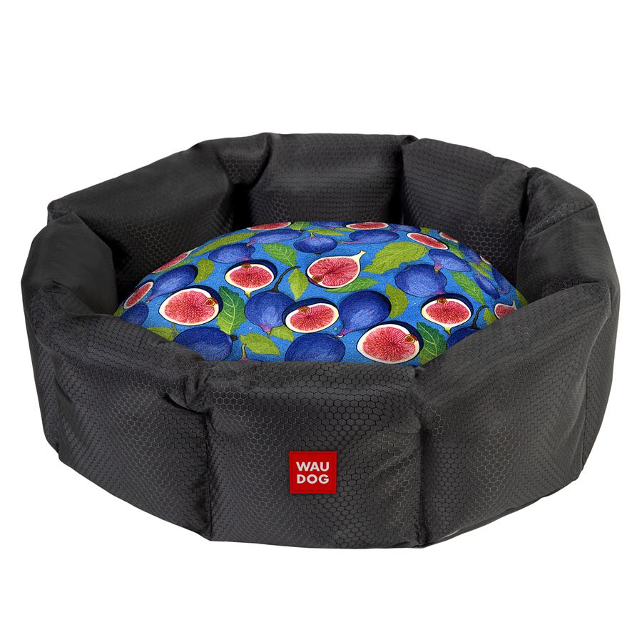 Лежанка для собак WAUDOG Relax, малюнок "Інжир", M, Ш 42 см, Д 52 см, В 19 см