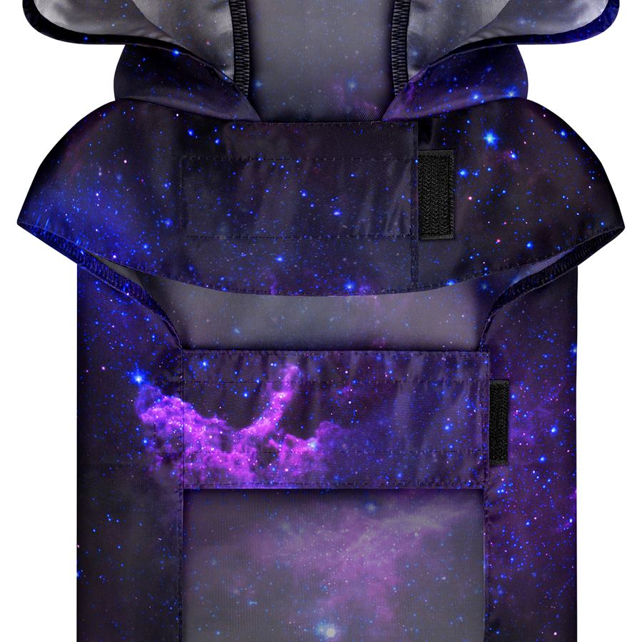 Дощовик-накидка з капюшоном для собак WAUDOG Clothes, малюнок "NASA21", XXS, А 23-26 см, B 30-36 см, С 15-20 см — фото 4