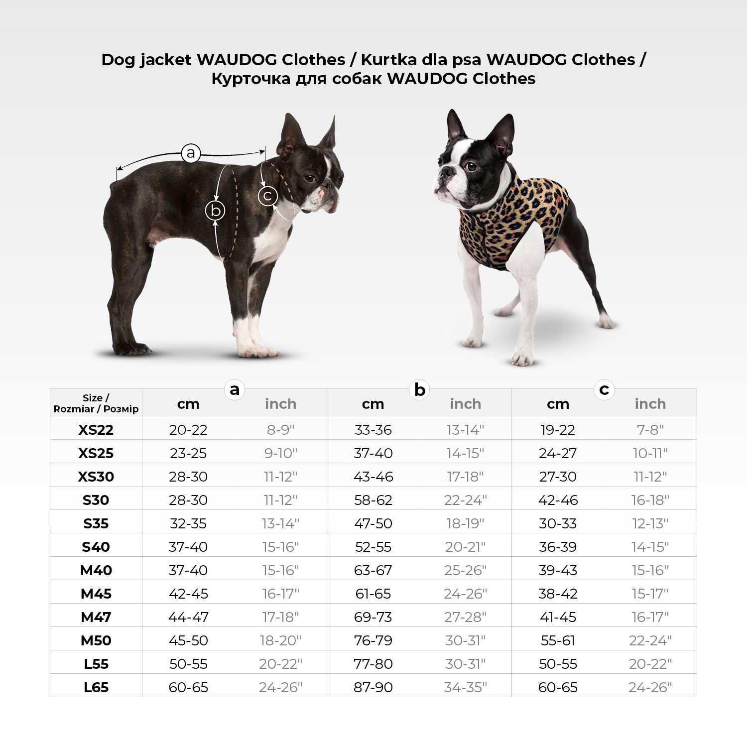 Курточка для собак WAUDOG Clothes малюнок "Смайли на блакитному", M45, В 61-65 см, С 38-42 см — фото 2