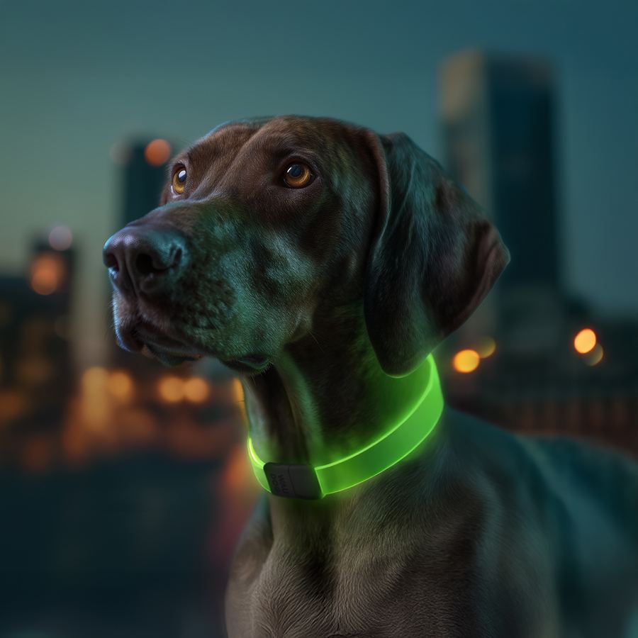 Нашийник для собак з підсвічуванням WAUDOG LED, RGB, Type-C, регульований, Ш 25 мм, Дов 60 см — фото 3