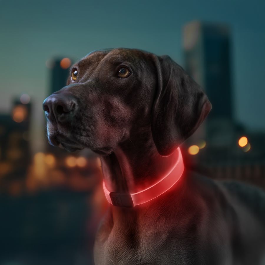 Нашийник для собак з підсвічуванням WAUDOG LED, RGB, Type-C, регульований, Ш 25 мм, Дов 60 см — фото 4