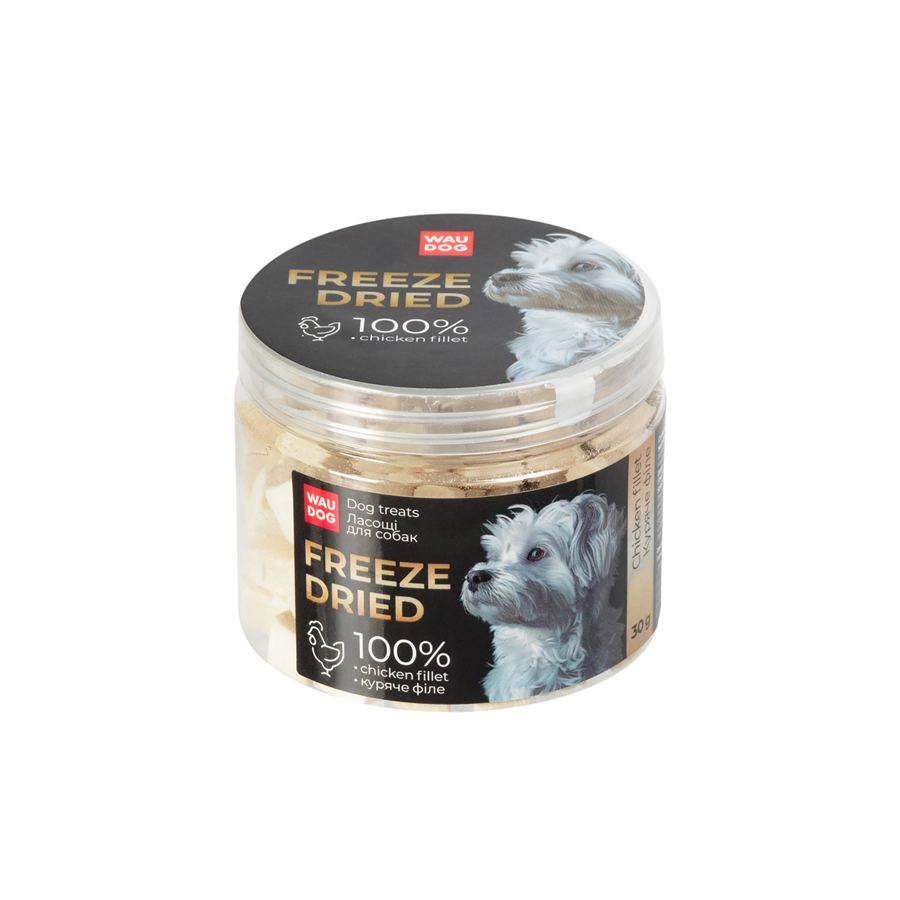 Ласощі для собак WAUDOG Treats Freeze dried Куряче філе, 30 г — фото 2
