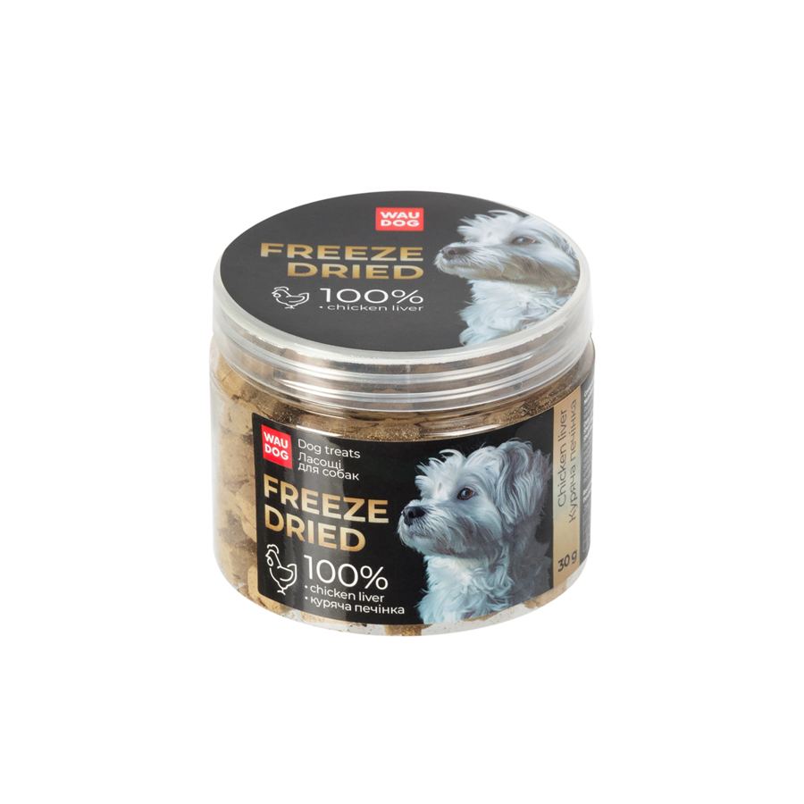Ласощі для собак WAUDOG Treats Freeze dried Куряча печінка, 30 г — фото 2