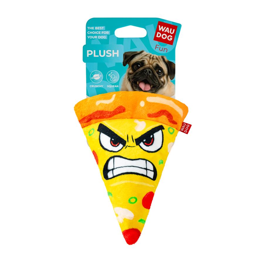 Іграшка для собак WAUDOG Fun Plush Піца, плюш, Ш 16 см, Д 22,5 см — фото 3