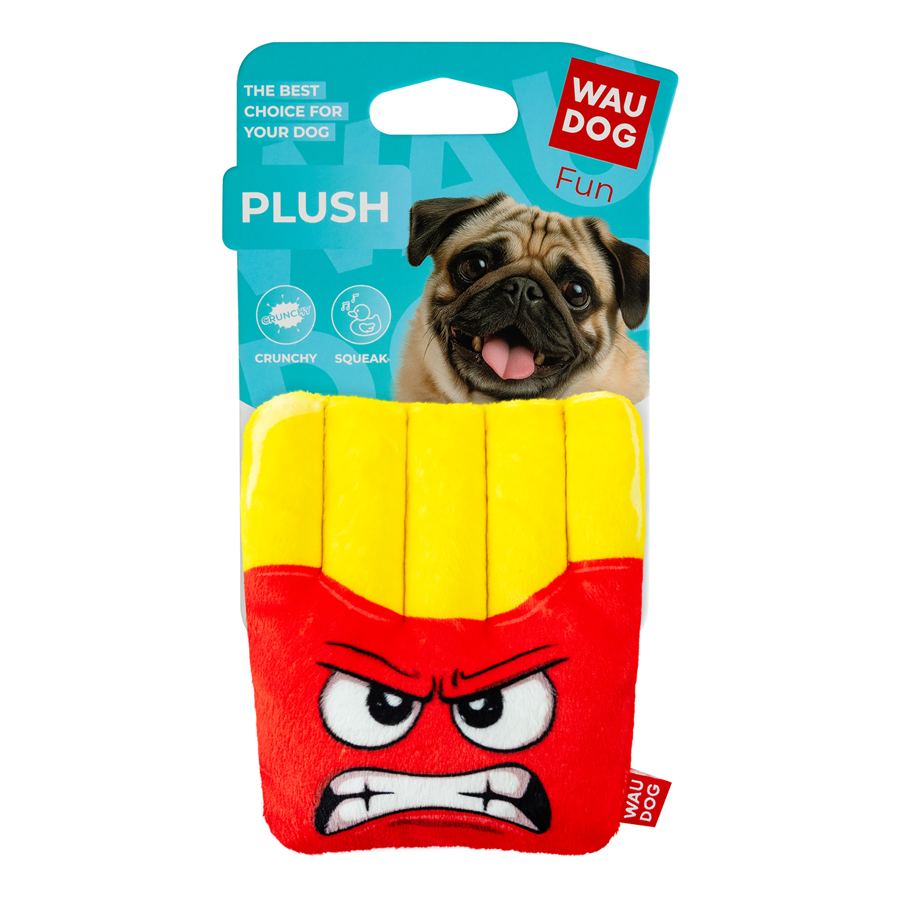 Іграшка для собак WAUDOG Fun Plush Картопля фрі, плюш, Ш 12 см, Д 14,5 см — фото 3