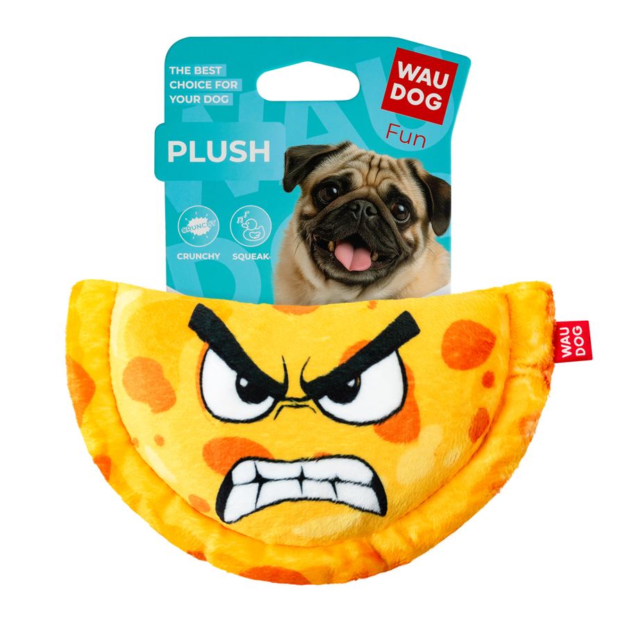 Іграшка для собак WAUDOG Fun Plush Чебурек, плюш, Ш 20 см, Д 13 см — фото 3