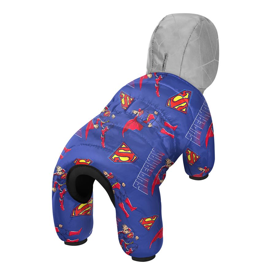 Комбінезон для собак WAUDOG Clothes малюнок "Сила Супермена", S35, В 52-55 см, С 31-36 см