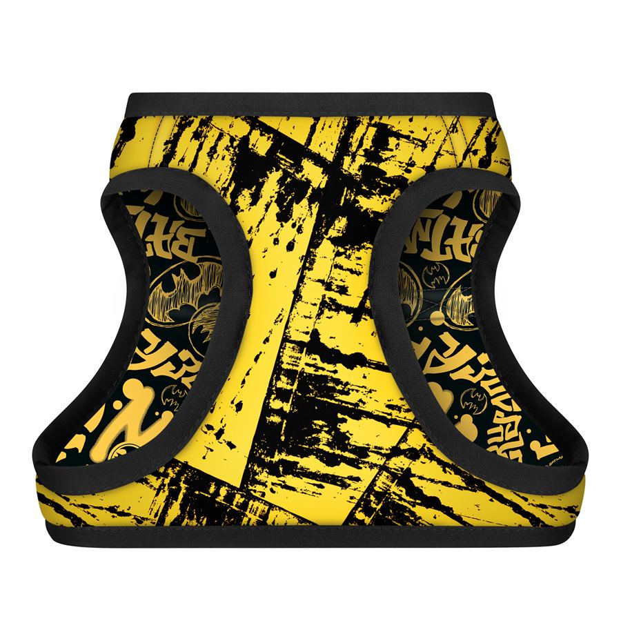 Шлея для собак м'яка WAUDOG Clothes з QR паспортом, малюнок "Бетмен ескіз", S2, В 46-50 см, С 43-45 см — фото 2