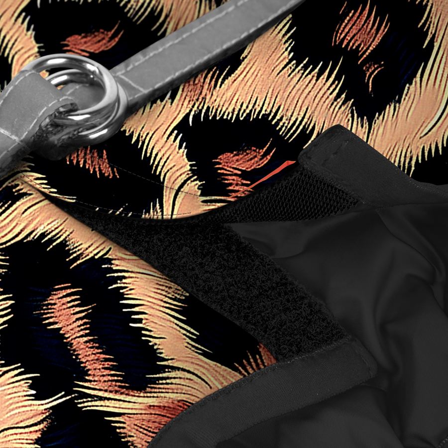 Шлея для собак м'яка WAUDOG Clothes з QR паспортом, малюнок "Леопард", XS4,В 36-39 см, С 26-28 см — фото 3