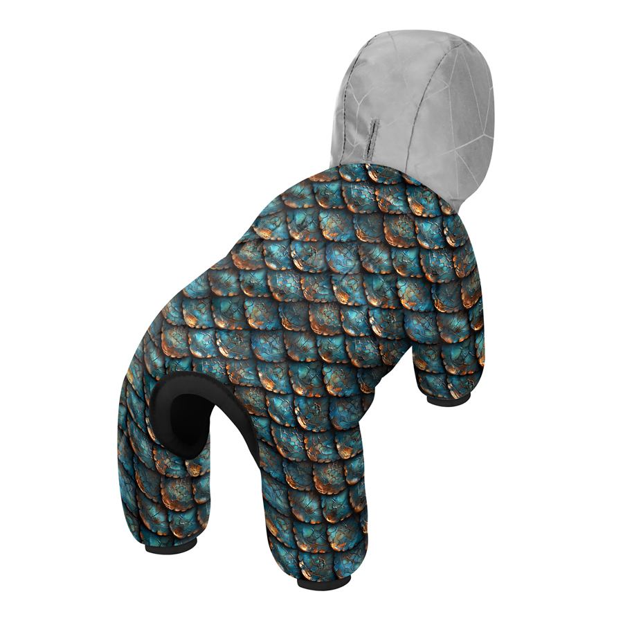 Комбінезон для собак WAUDOG Clothes малюнок "Луска", M45, В 57-60 см, С 41-44 см — фото 2