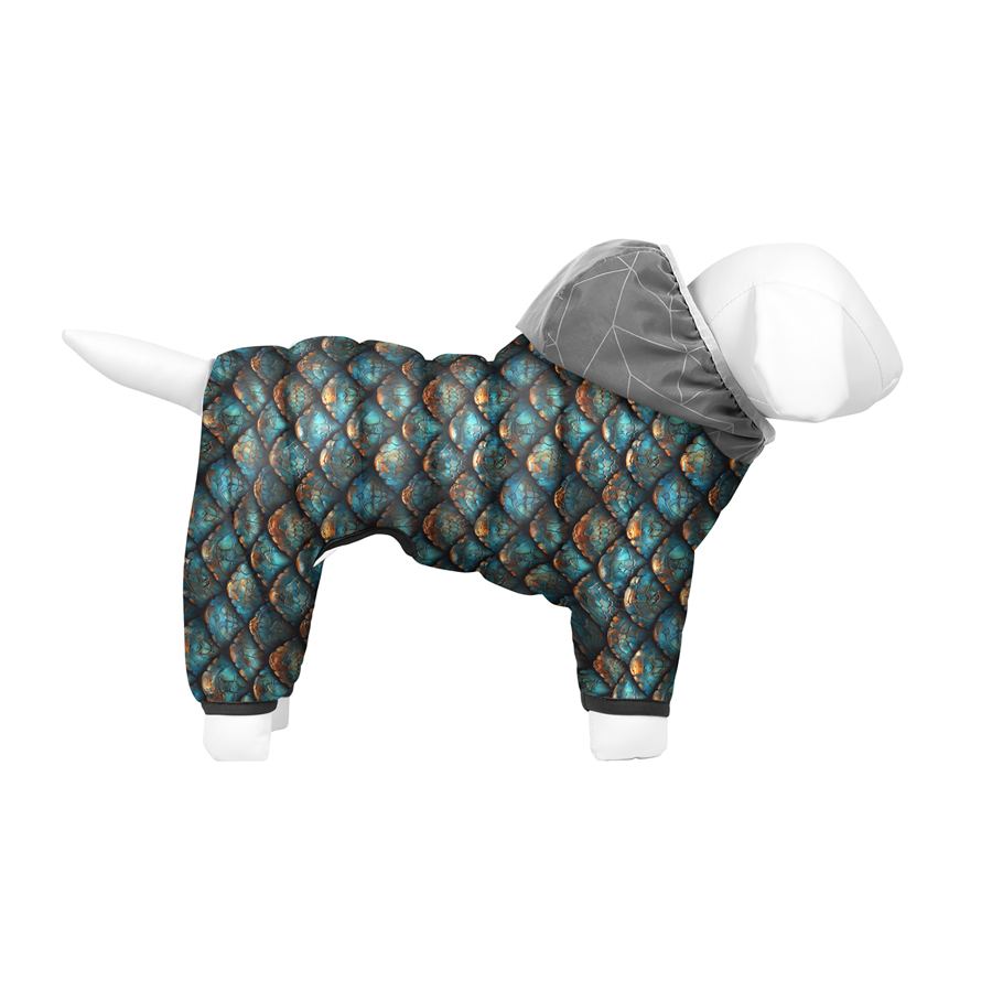 Комбінезон для собак WAUDOG Clothes малюнок "Луска", XS22, В 29-31 см, С 19-21 см