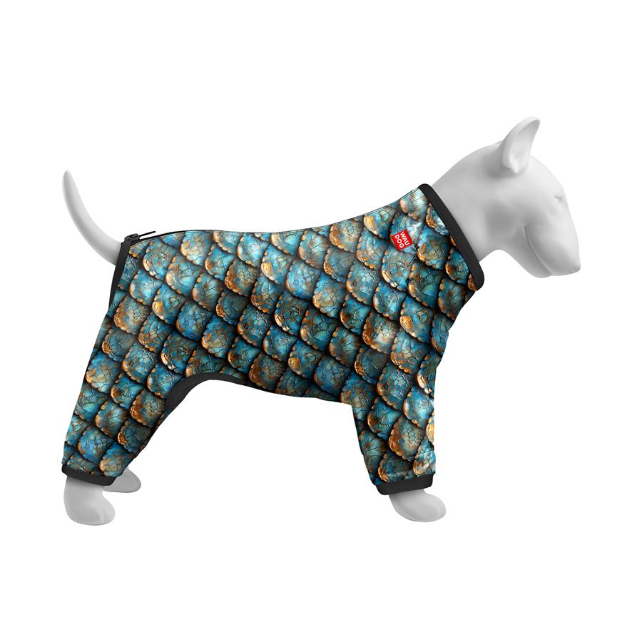 Вітровка для собак WAUDOG Clothes, малюнок "Луска", S40, В 56-59 см, С 37-40 см — фото 3