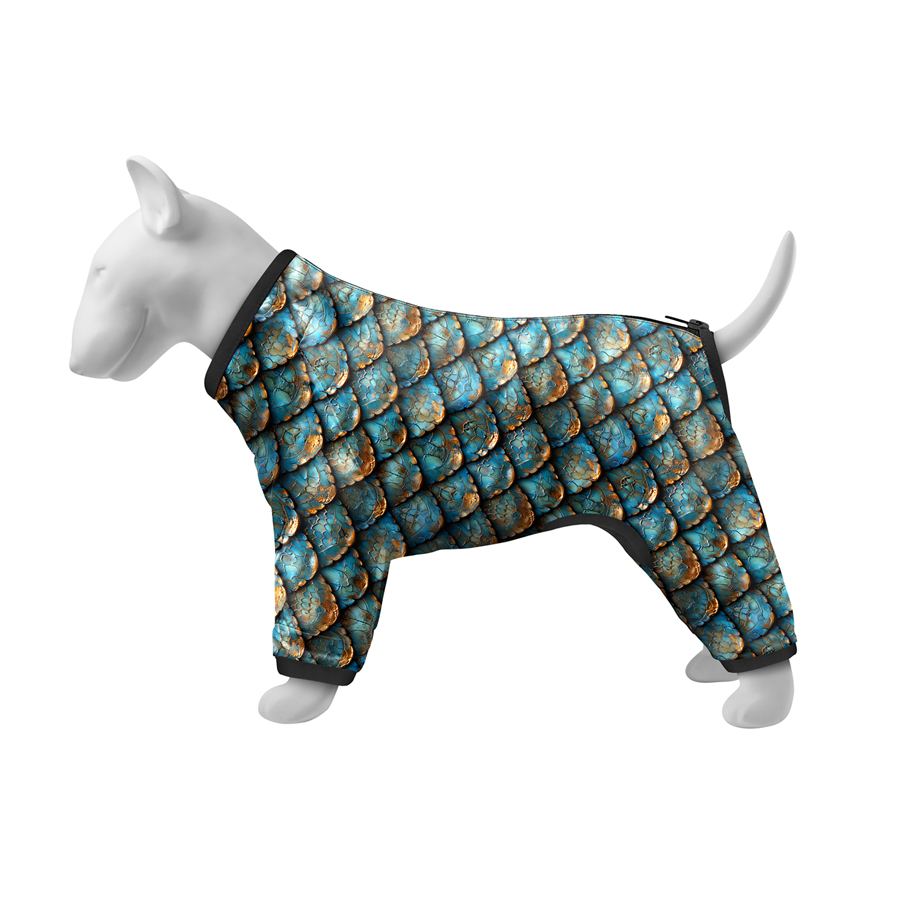 Вітровка для собак WAUDOG Clothes, малюнок "Луска", XS22, В 30-34 см, С 19-21 см