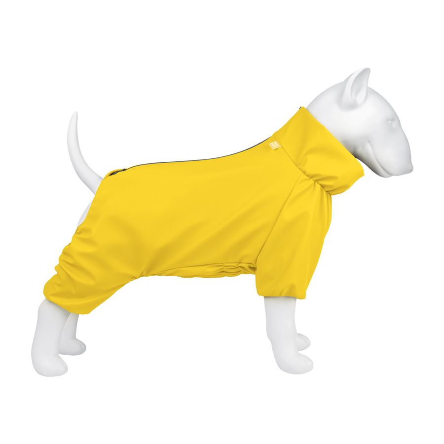 Дощовик для собак WAUDOG Clothes, водонепроникний, S32, В 47-50 см, С 35-38 см, жовтий