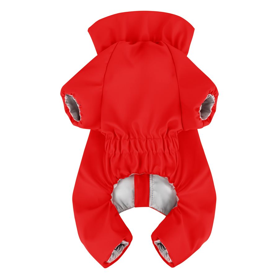 Дощовик для собак WAUDOG Clothes, водонепроникний, M47, В 69-72 см, С 47-50 см, червоний — фото 5