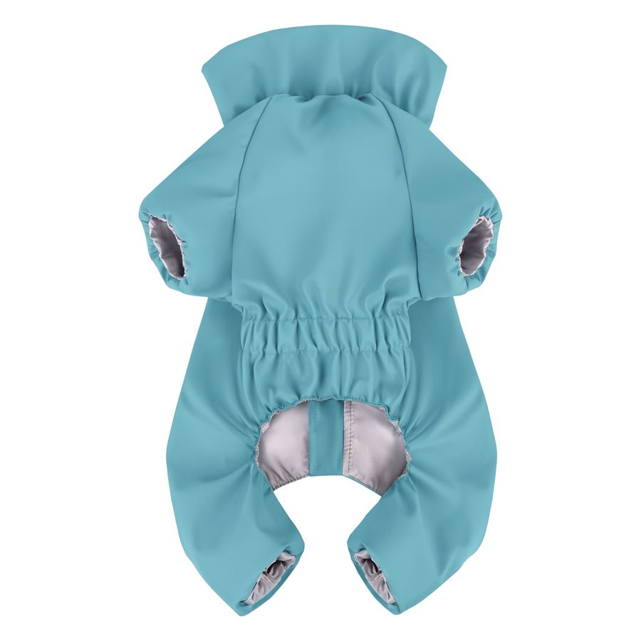 Дощовик для собак WAUDOG Clothes, водонепроникний, S35, В 47-51 см, С 35-39 см, блакитний — фото 5