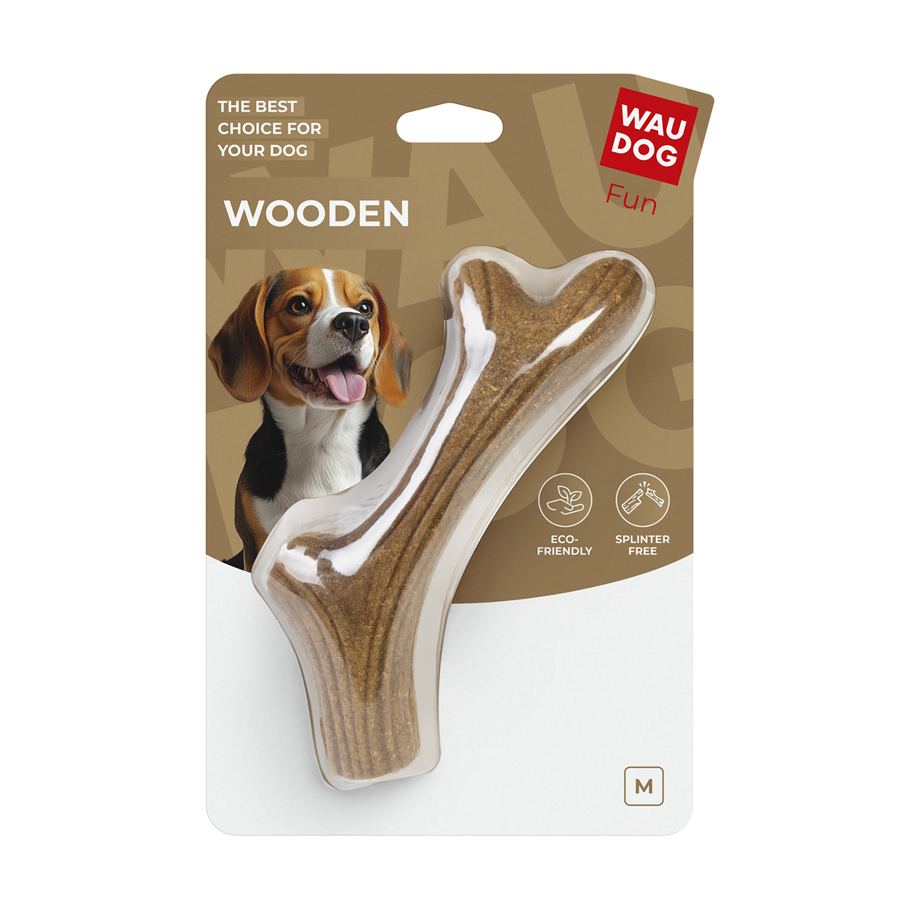 Іграшка для собак WAUDOG Fun Wooden Ріг, M, 19 см — фото 2