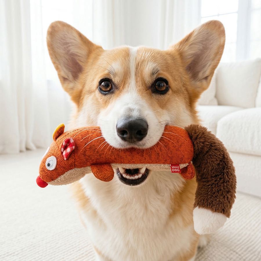 Іграшка для собак WAUDOG Fun Plush Лисиця, трикотаж, Ш 5 см, Д 18 см, M — фото 4