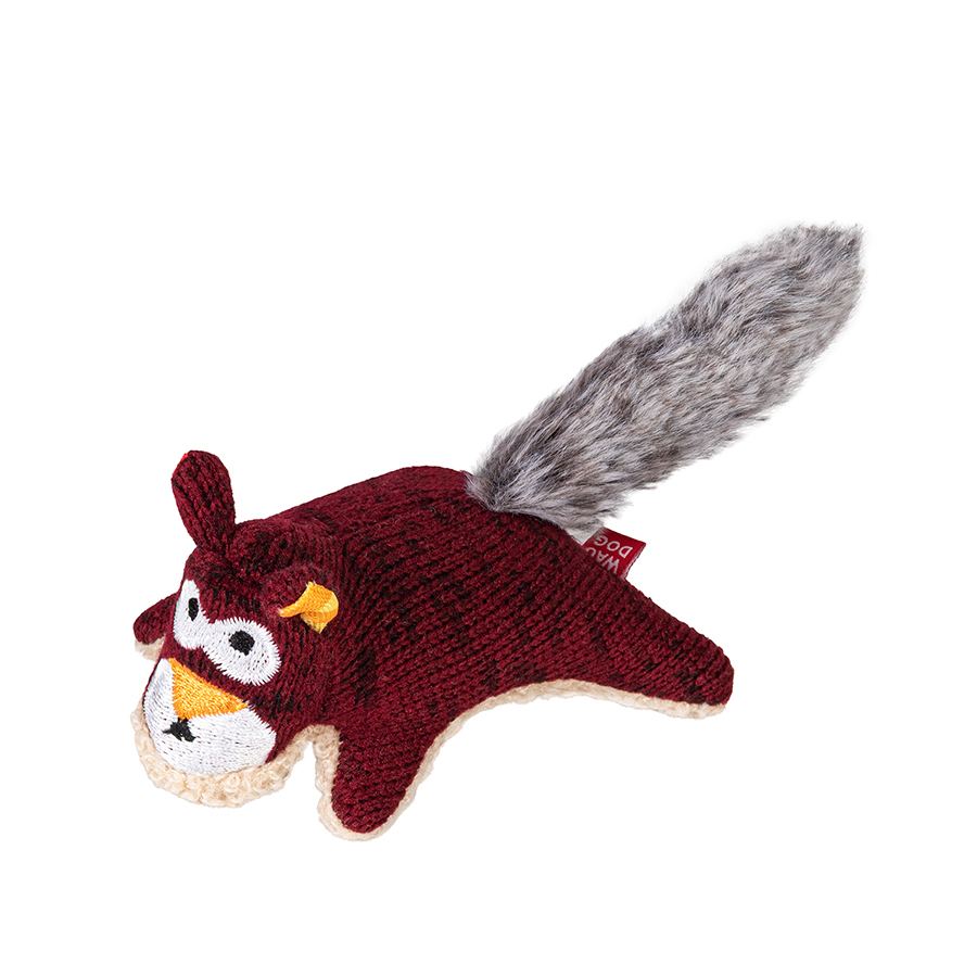 Іграшка для собак WAUDOG Fun Plush Білка, трикотаж, Ш 4 см, Д 9 см, S — фото 2