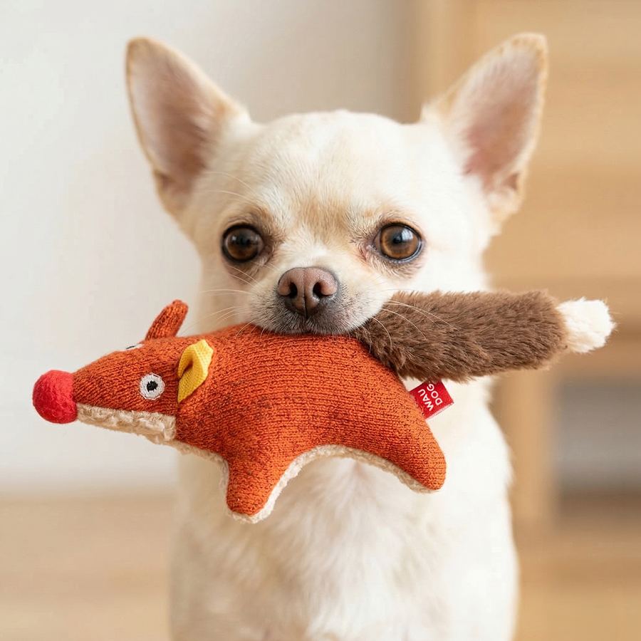 Іграшка для собак WAUDOG Fun Plush Лисиця, трикотаж, Ш 4 см, Д 14 см, S — фото 4