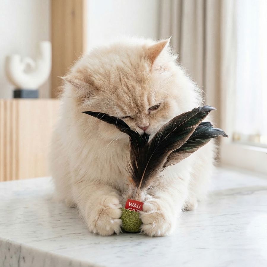 Іграшка для котів WAUCAT Fun Natural Неваляйка, 15 см — фото 4