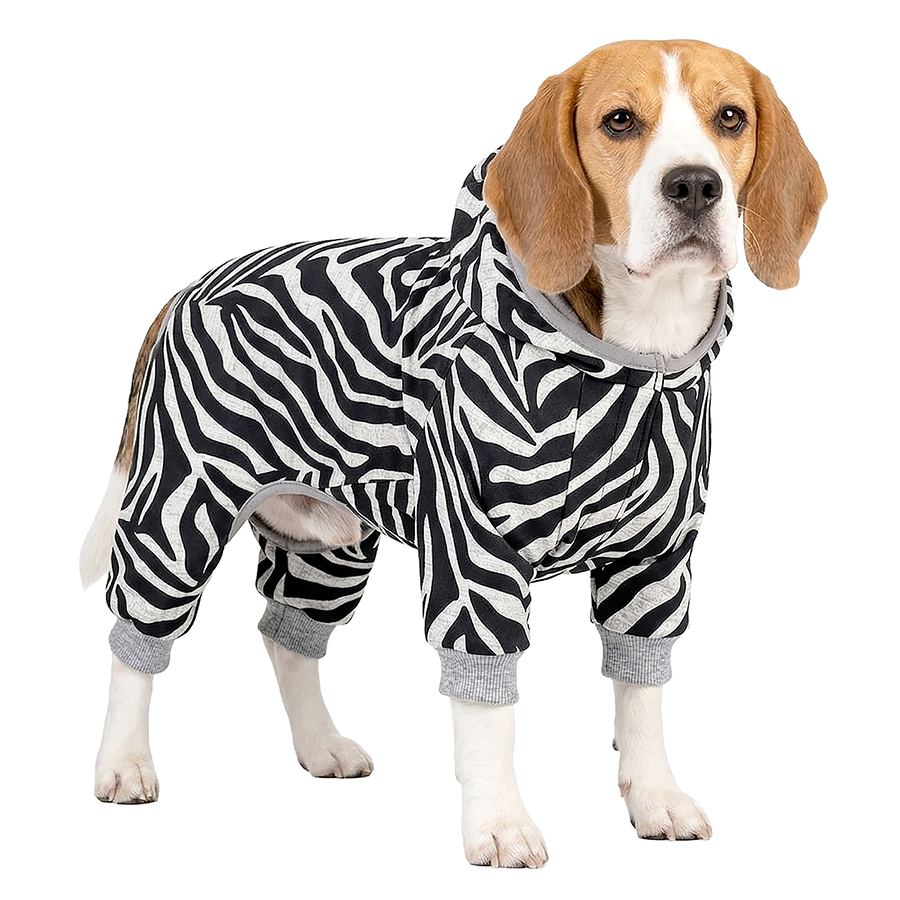 Комбінезон для собак WAUDOG Clothes малюнок "Зебра", софтшелл, XS22, B 25-29 см, С 16-19 см — фото 3