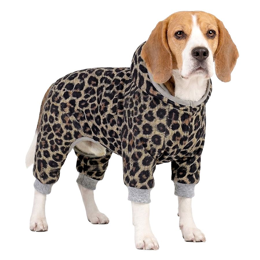 Комбінезон для собак WAUDOG Clothes малюнок "Леопард", софтшелл, XS30, B 36-40 см, С 24-27 см — фото 2
