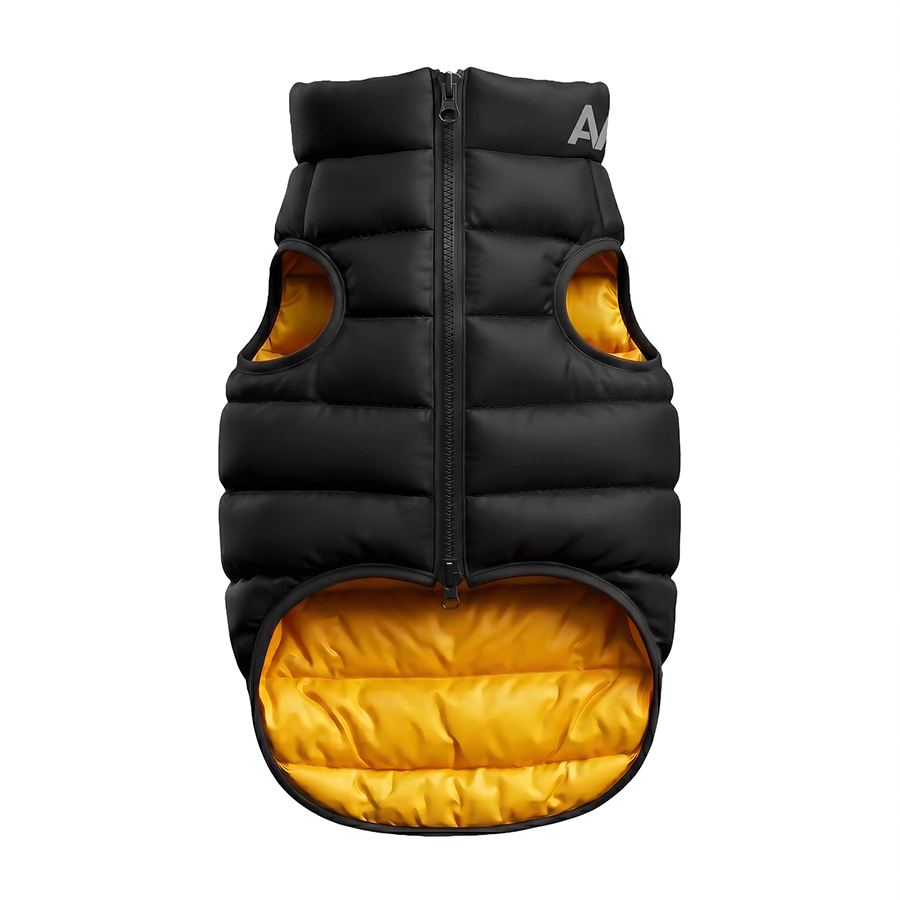 Курточка для собак AiryVest двостороння, M40, A 38-40, B 63-66, C 39-42, жовто-чорна — фото 2
