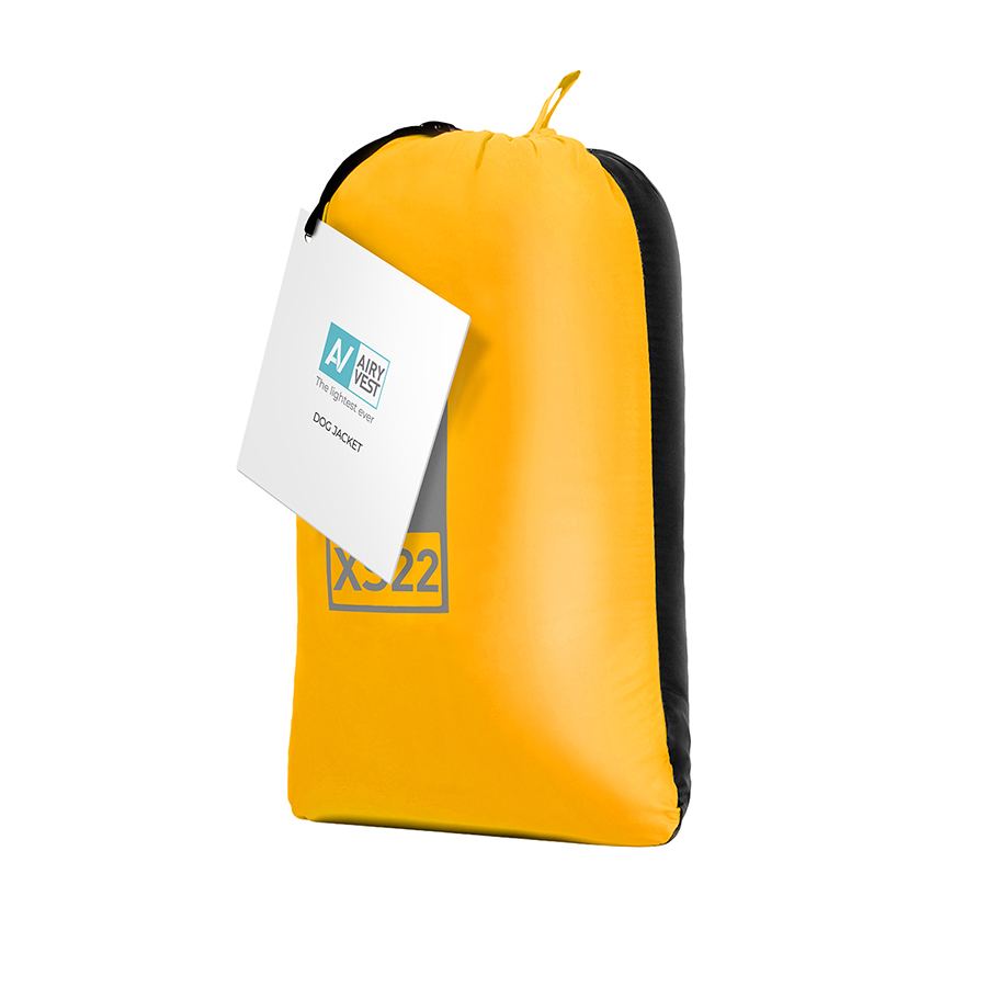 Курточка для собак AiryVest двостороння, L55, A 52-55, B 77-79, C 50-55, жовто-чорна — фото 3