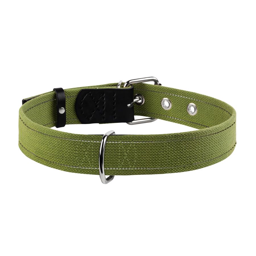 Нашийник для собак бавовняна тасьма CoLLaR Брезент (ширина 35мм, довжина 51-63см) — фото 2