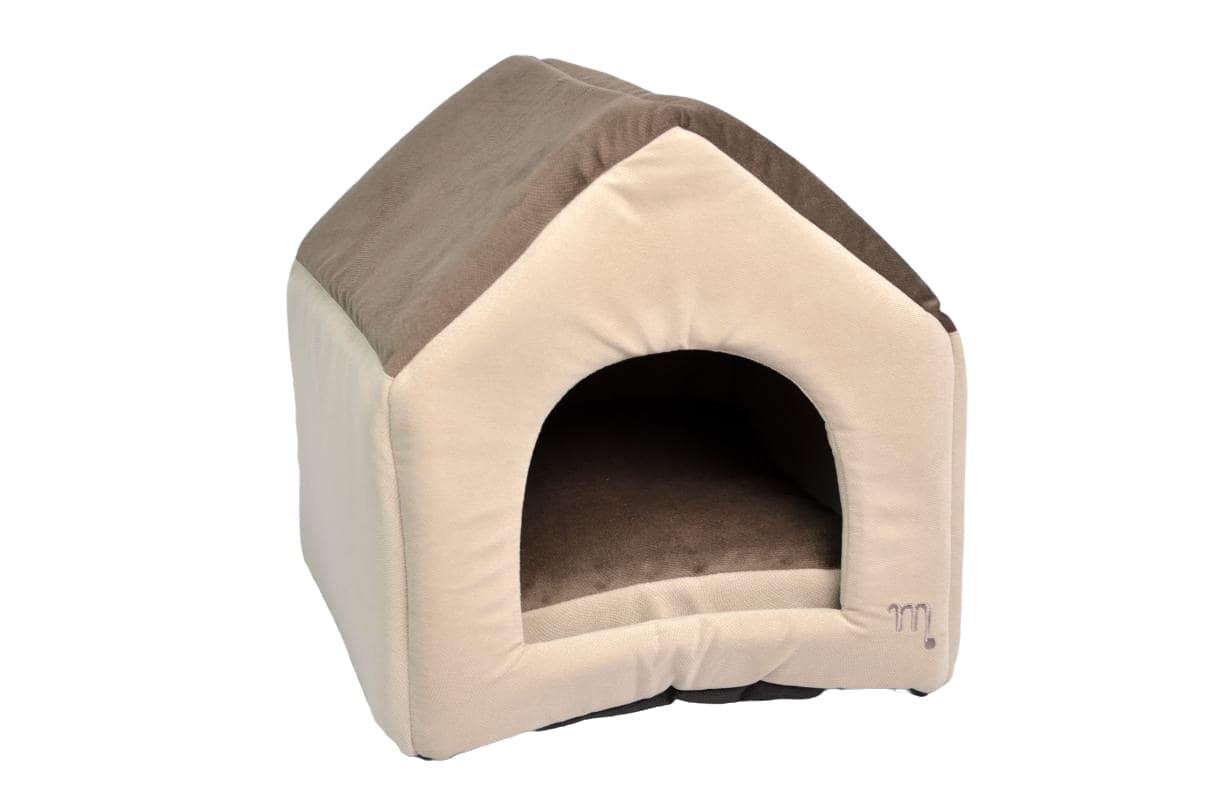 Хатка Елегант Zoobaza - бежевий+коричневий, 38х48х43