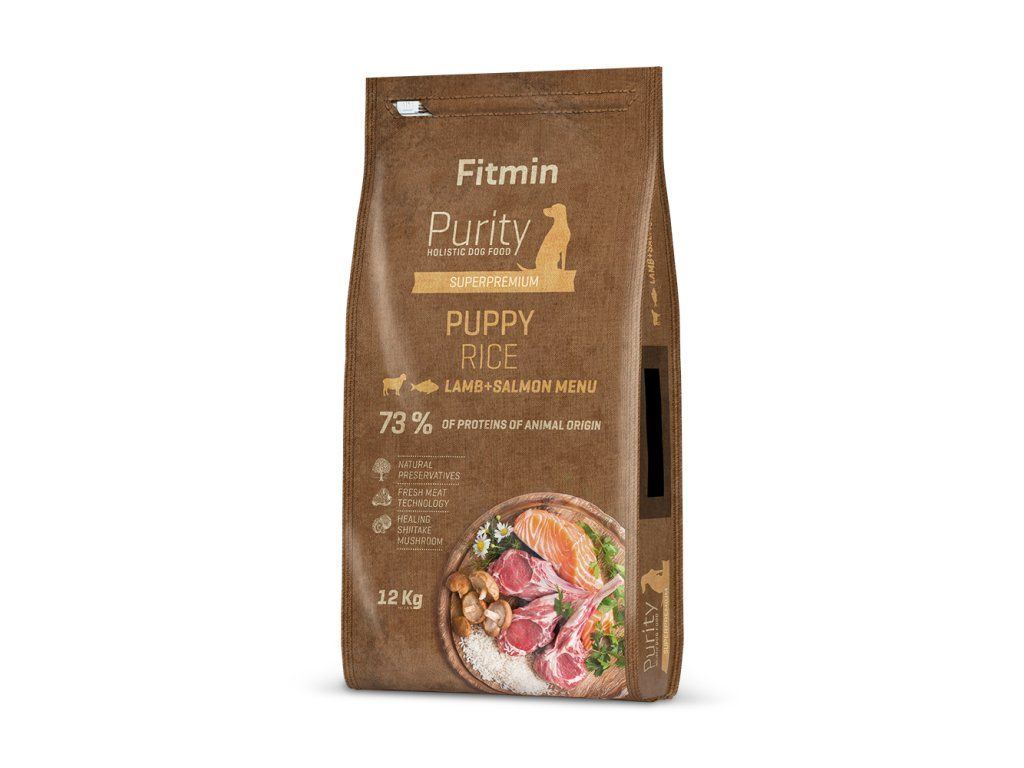 Fitmin dog Purity Rice Puppy Lamb & Salmon (для цуценят всіх порід собак з рисом, ягня та лосось), 12 кг, 531114029, Немає в наявності