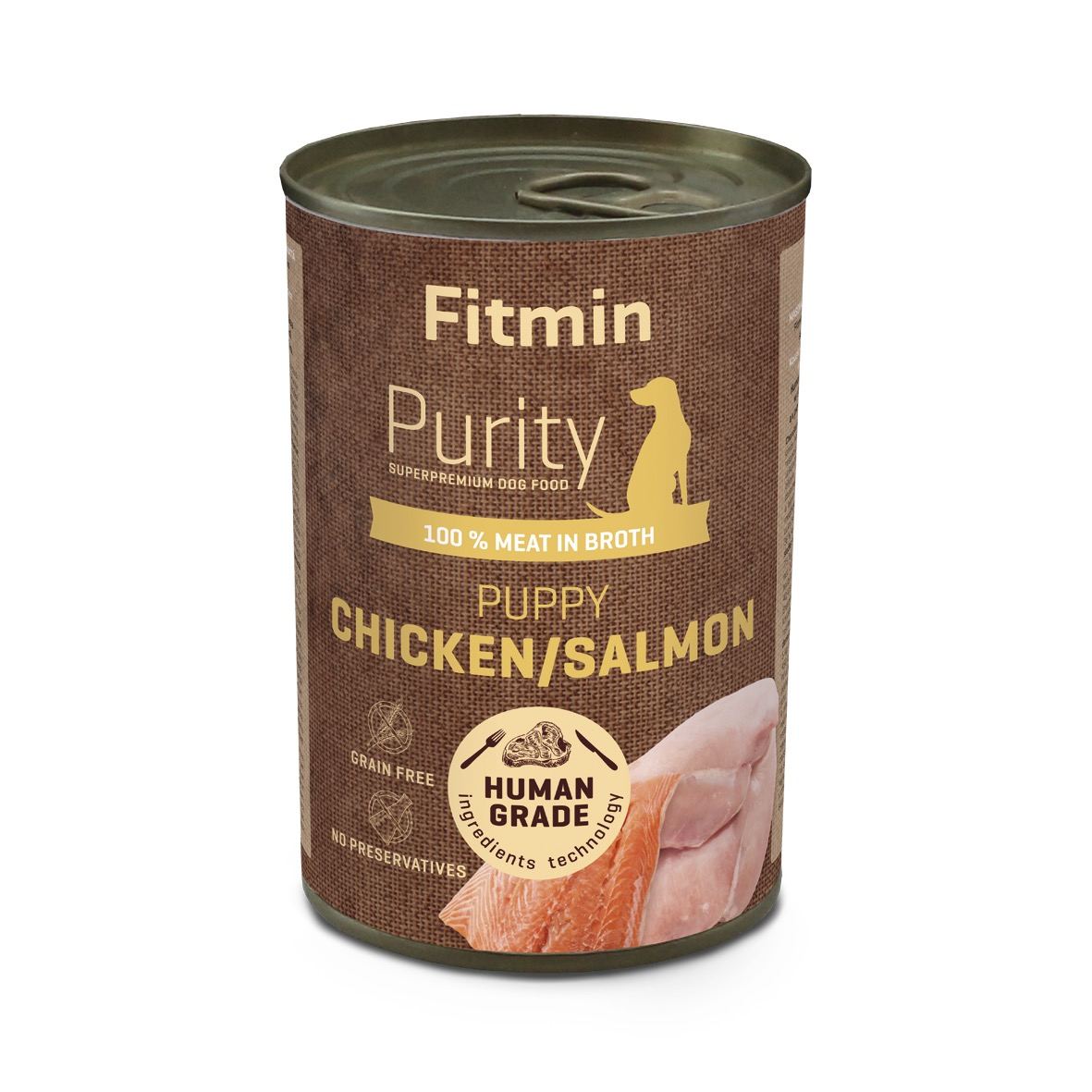Fitmin dog Purity tin puppy salmon with chicken 400г