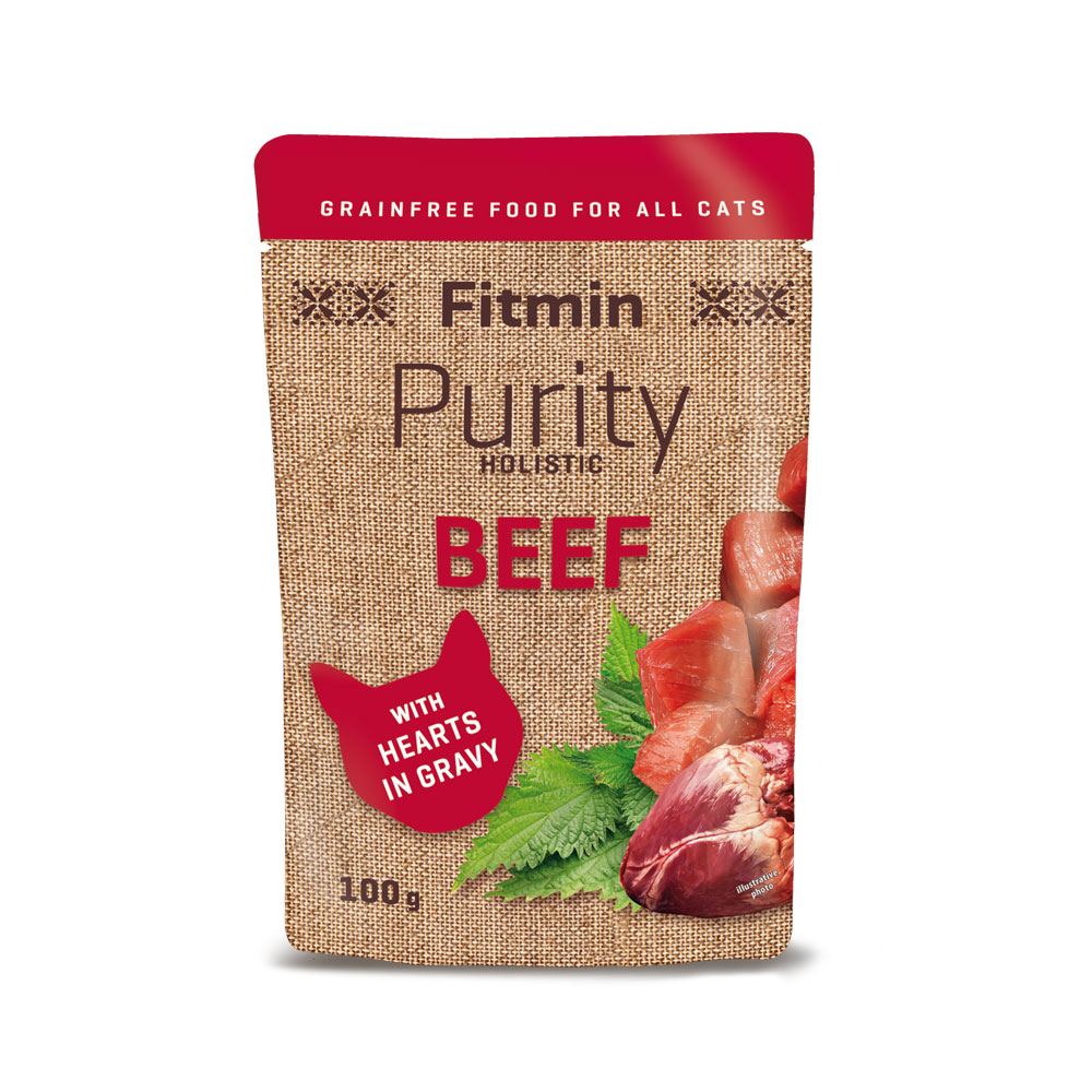Fitmin cat Purity pouch Beef with hearts 100г