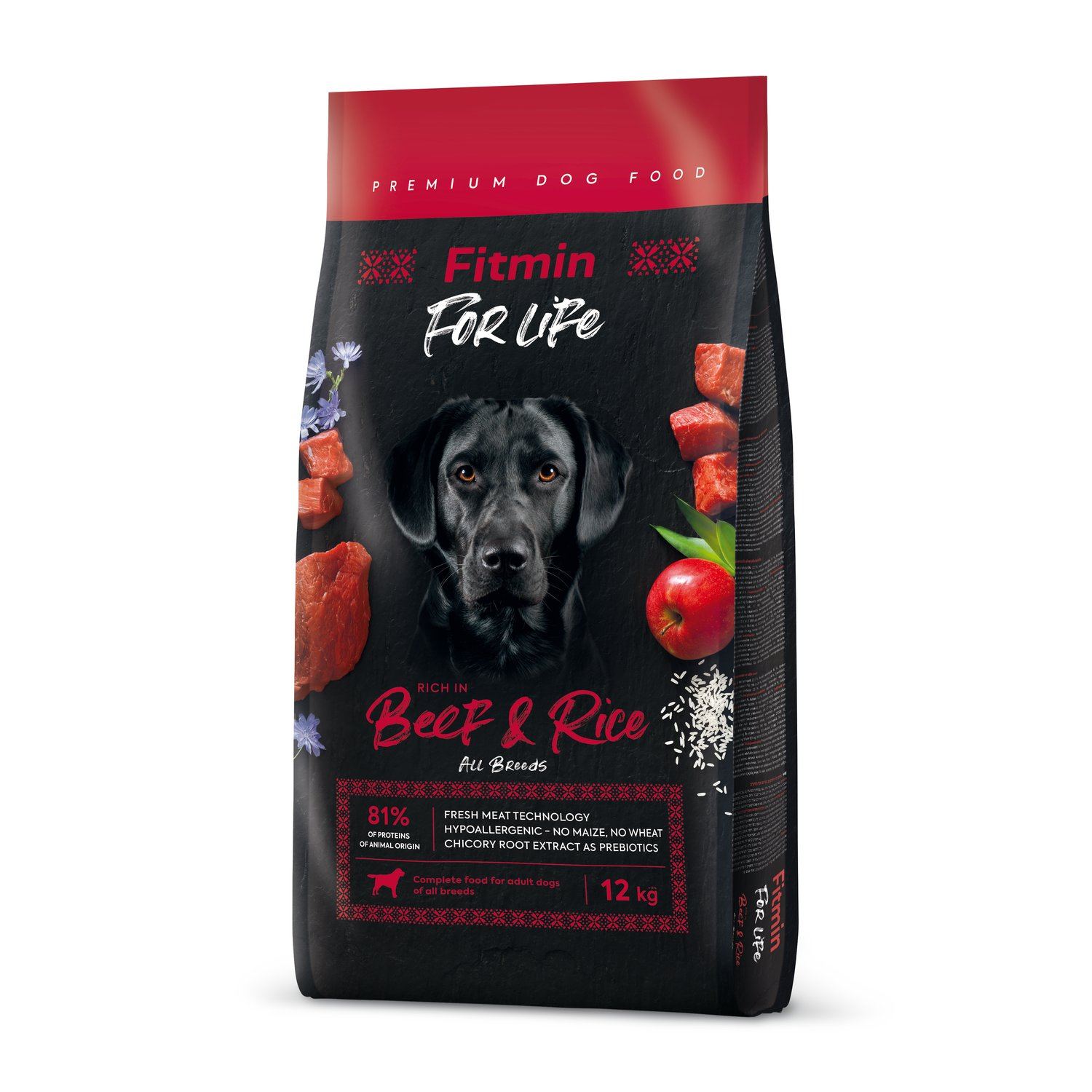 Fitmin dog For Life Beef & Rice (для дорослих собак всіх порід яловичина з рисом), 2,5 кг