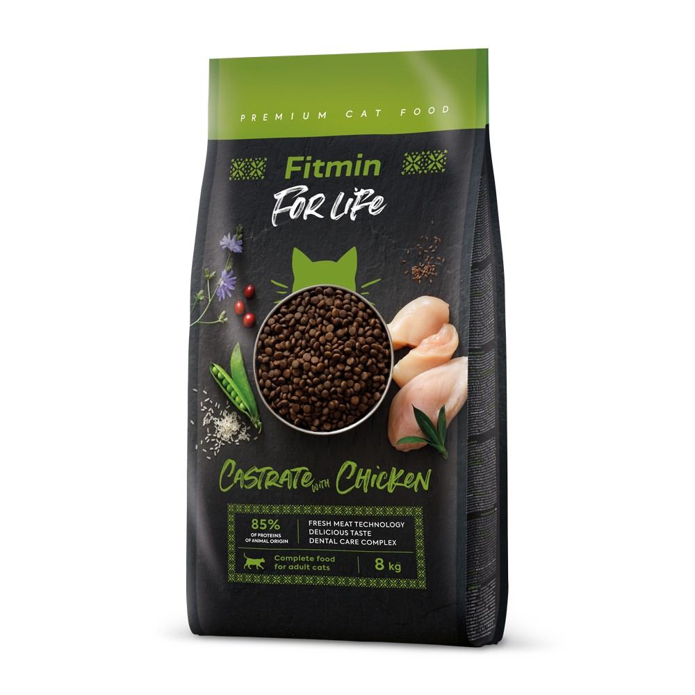 Fitmin cat For Life Castrate Chicken 8 кг
