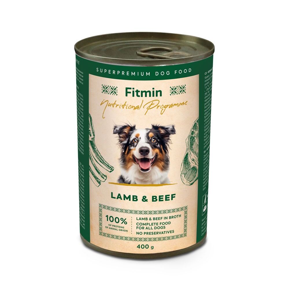 Fitmin NP консерва з ягням та яловичиною 400 г (для собак)
